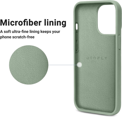 OTOFLY Designed for iPhone 14 Pro Case, Silicone Shockproof Slim Thin Phone Case for iPhone 14 Pro 6.1 inch (Calke Green)...