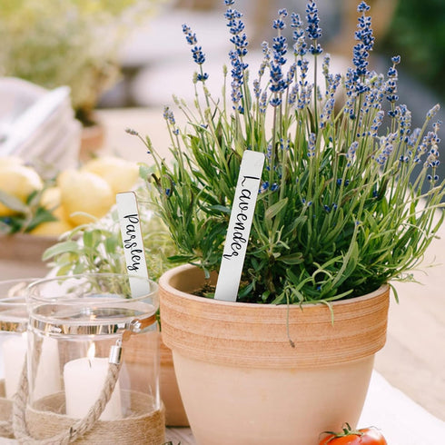 Herb Garden Stakes Wood Garden Labels Plant Markers Garden Signs Farmhouse Decor for Plant Garden Seed Potted Herbs Flowers Vegetables Holiday Far...