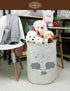 HUNRUNG Laundry Hamper,Large Canvas Fabric Lightweight Storage Basket Toy Organizer Dirty Clothes Collapsible Waterproof for College Dorms, Childr...