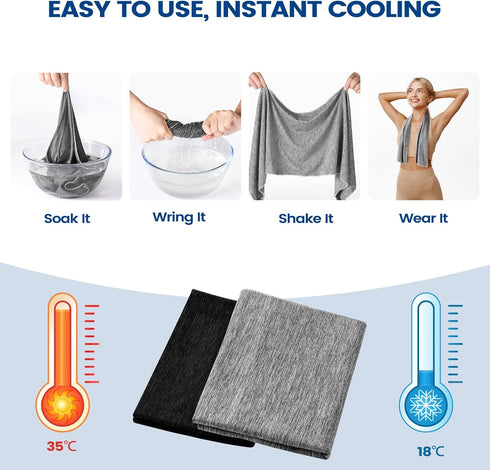 Cooling Towels (40"x12"), Breathable Gym Towels Cooling Towels for Neck and Face, Men & Women Workout Towel for Hot Weather, Sweat Towel for Gym Y...