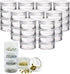 10 Sets 4 Layer Stackable Cosmetic Containers with Screw Lids, 10G/10ML Stackable Bead Storage Containers Round Plastic Containers, Clear Column S...