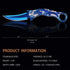 Pocket Knife for Men, Cool Folding Knife With Embossed 3D Dragon Relief, Great Gift Edc Knife For Men Outdoor Survival Camping Hiking (Rainbow)...