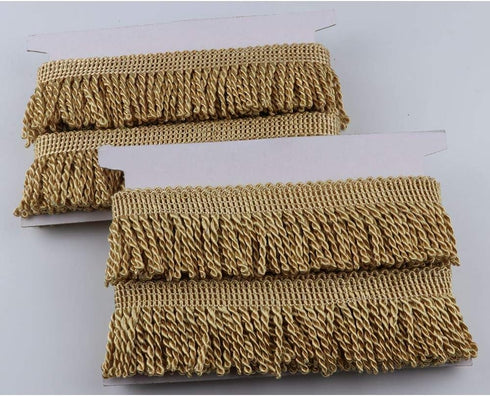 HEARTWISH Curtain Fringes Bullion Fringe Trim 2.5Inch Wide 5 Yards Long,Fabric Trims and Embellishments Curtain Weights Fringes for Sewing DIY Dec...