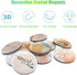 12Pcs Glass Refrigerator Magnets, Strong Magnetic Fridge Magnets, Line Drawing Crystal Fridge Magnets Decorative for Kitchen, School, Office White...
