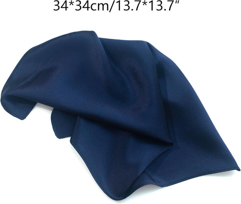 100% Silk Pocket Square 13.7” Solid Color for Men Wedding Party Handkerchief Gentleman...