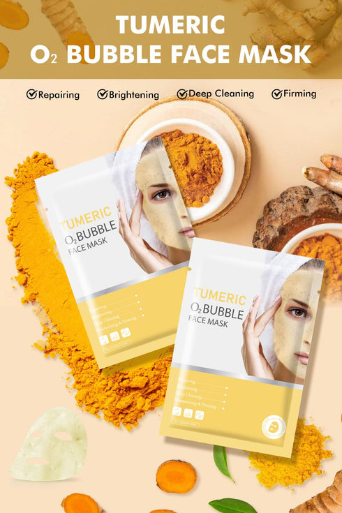 12 Pack Skincare O2 Bubble Face Masks Sheet, Anti-wrinkle Bubble Facial Mask, Foaming Face Mask, Purifying Facial Mask, Moisturizing Spa Face Mask...