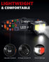 Headlamp Rechargeable 2PCS, 1200 Lumen Super Bright LED Flashlight with Motion Sensor for Adults and Kids- Camping Accessories Gear, Waterproof fo...