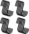 YourGift 20 Pack 4 Inch Heavy Duty S Hooks Black S Shaped Hooks Hanging Hangers Hooks for Kitchen, Bathroom, Bedroom and Office: Pan, Pot, Coat, B...