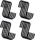 YourGift 20 Pack 4 Inch Heavy Duty S Hooks Black S Shaped Hooks Hanging Hangers Hooks for Kitchen, Bathroom, Bedroom and Office: Pan, Pot, Coat, B...
