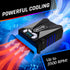 KLIM Cool Laptop Cooler with Vacuum Fan - New Version 2024 - Gaming Laptop Fan with Display - Temperature Detection + Automatic/Manual Mode - Port...