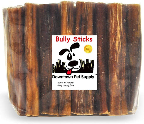 Downtown Pet Supply - Bully Sticks for Dogs - Dog Dental Treats & Rawhide-Free Dog Chews - Dog Treats with Protein, Vitamins & Minerals- Natural B...