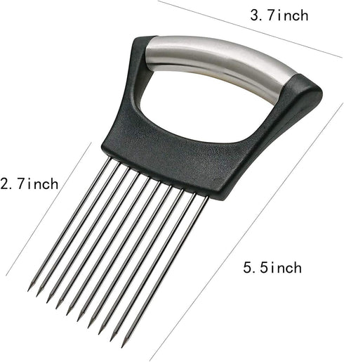 Stainless Steel Onion Holder for Slicing,Onion Slicer Holder,Onion Cutter for Slicing of Onions,Tomatoes,Avocados,Eggs and Other Vegetables,KItche...