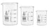 EISCO Premium 3pc Glass Beakers Set, 50mL, 100mL, 250mL - Low Form Lab Beakers - Borosilicate 3.3 Glass - Packaged in Thick, Custom-Fit Foam Inser...
