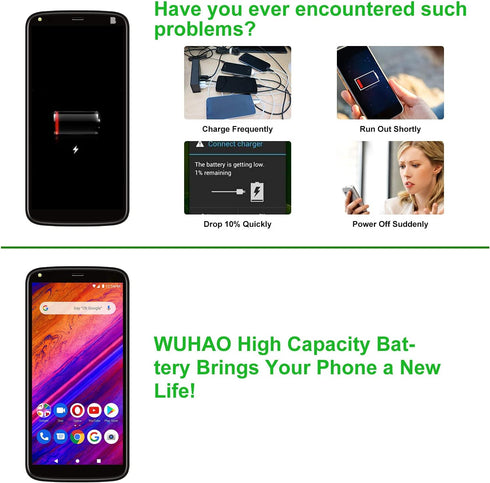 WUHAO Replacement Battery C956439300L Upgraded Battery for BLU Studio Mega 2019 S0510UU Battery 3000mAh...