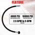 Tool Daily Pressure Washer Whip Hose with Swivel, Hose Reel Connector Hose for Pressure Washing, 2 FT (3/8 NPT Solid + M22 Female)...