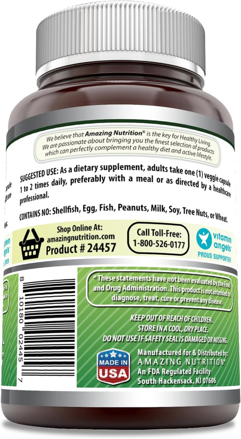 Amazing Formulas Holy Basil Extract 4:1 Supplement | 500 Mg Per Serving | 120 Capsules | Non-GMO | Gluten Free | Made in USA...
