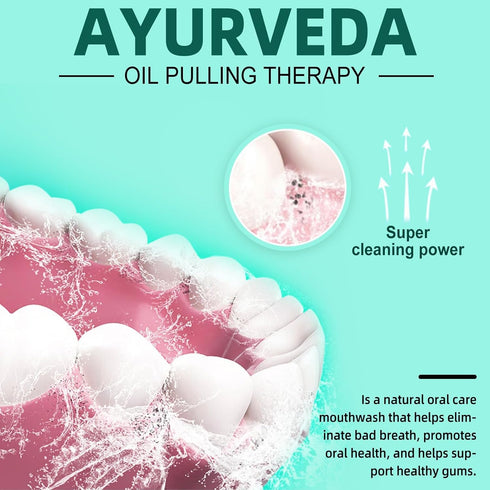 Coconut Oil Pulling with Peppermint Oil-Mouthwash for Oral Care-Helps with Fresh Breath, Organic Essential Oils Mouthwash with Tongue Scraper,Trea...