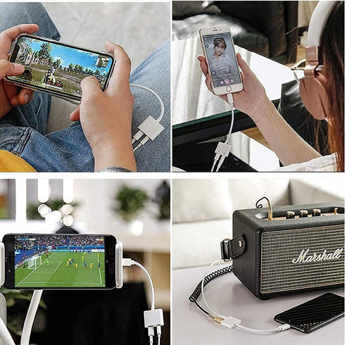 esbeecables Lightning to 3.5mm Headphone Audio & Charger Adapter...