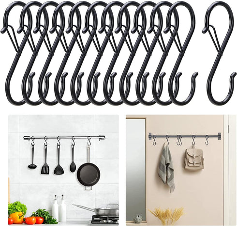 10 Pack Heavy Duty S Hooks Stainless Steel S Shaped Hooks Hanging Hangers for Kitchenware Spoons Pans Pots Utensils Clothes Bags Towers Tools Plan...