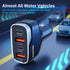 SUNDAREE Super Fast Car Charger, 60W USB Car Charger Multiport, USB C Cigarette Charger Compatible with iPhone 15 Pro Max Plus/14/13/12/11/X iPad ...