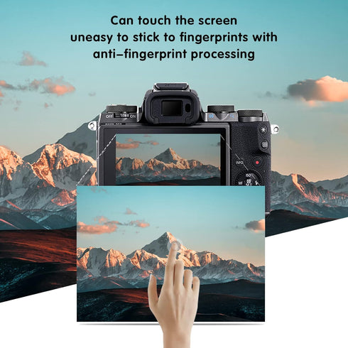 kinokoo Tempered Glass Film for Canon EOS 200D/EOS Rebel SL2/250D/Rebel SL3/200D II Crystal Clear Film Canon 200D 250D Screen Protector Bubble-fre...