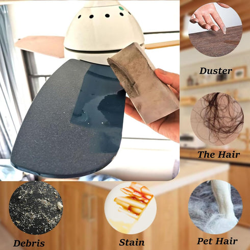 6-Pack Damp Clean Duster Sponge,Magic Sponge Eraser for Housekeeping,Reusable Cleaning Sponge for Blinds, Dish,Mirrors,Glass, Baseboards,Window Tr...