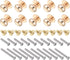 Mini Drawer Pulls (10mm/0.39") 10Pcs, Zinc Alloy Mini Round Head Knobs Pull Handle with Screws - for Home Cabinet Drawer Handle, Light Gold...