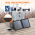 GOODaaa 10W Portable Solar Charger with Dual USB Outputs Super Handy Foldable Size 24% High Conversion Efficiency Solar Panels, Waterproof & Dustp...