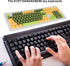 107 Keys Keycaps, Three Color Translucent Characters Arc Layout Mechanical Keyboard Ergonomic Keycaps,for 61/87/104/84/64/98/96 Key Keyboards(dark...