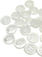 100 pcs Clear White Shirt Buttons 4 Holes Size 11mm...