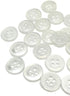 100 pcs Clear White Shirt Buttons 4 Holes Size 11mm...