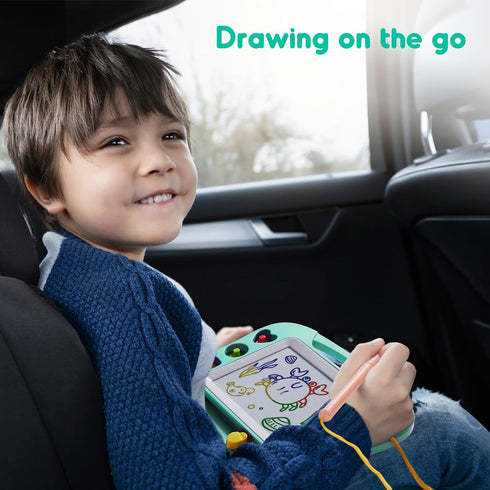 SGILE Magnetic Drawing Board for Kids, Colorful Erasable Doodle Board with Magnet Pen, Painting Sketch Pad with Three Stamps, Travel Toy, Birthday...