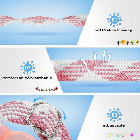 2 Pack Stretchy Nylon Princess Cruise Medallion Holder Watch Band, Adjustable Braided Elastic Men Women Kids for Ocean Princess Medallion Holder A...