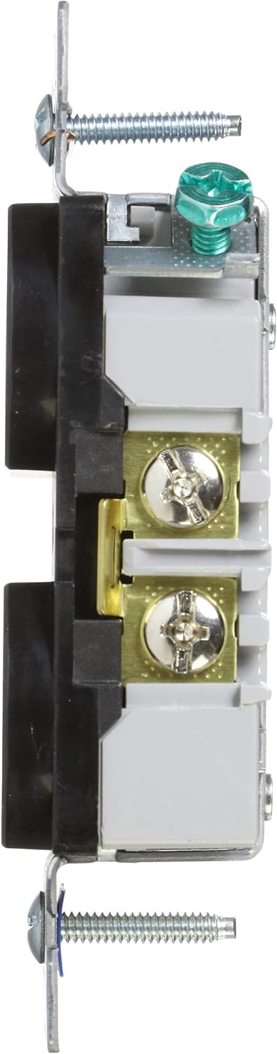 Eaton BR15BK 15-Amp 125-volt Commercial Grade Straight Blade Duplex Receptacle, Black...
