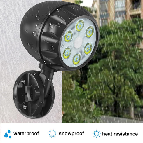 Motion Sensor Battery Powered Outdoor Light,IP65 Waterproof Spotlight,6LED Motion Detecting Light,360° Adjustable Floodlight for House Walls Garag...