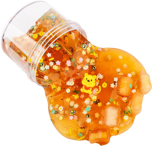 Slime Kit - 4 Pack Jelly Cube Crunchy Slime Kit, with Mermaid, Ice Cream and Teddy Bear Cute Charms, Soft & Non-Sticky Clear Crunchy Slime, Slime ...