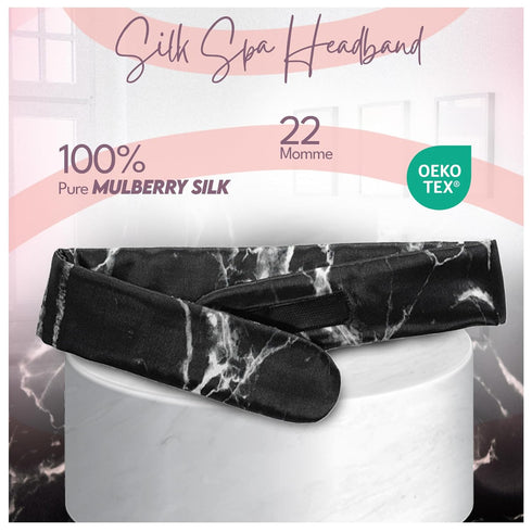 Celestial Silk Spa Headband 100% Mulberry Silk Adjustable Facial Headband for Women - Use for Washing Face, Skincare, Makeup – Silk Beauty Hairban...