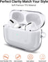 ULAK Compatible with Airpods Pro Case 1st Generation Clear, Designed Protective Cover Soft TPU Transparent Shockproof Case Accessories Keychain fo...