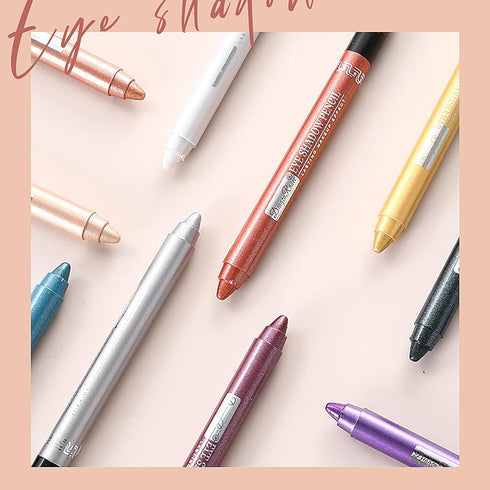 Petansy Cream Eyeshadow stick Eye Set, 12Pcs Colored Glitter Eyeshadow Stick Eyeliner Pencil, Long Lasting Waterproof Pearlescent Eyeshadow Eye Ma...