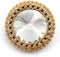 20 pcs Exquisite Rhinestone Golden Round Metal Sewing Shank Buttons for Coats -18mm -11/16"...