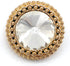 20 pcs Exquisite Rhinestone Golden Round Metal Sewing Shank Buttons for Coats -18mm -11/16"...