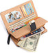 Women's Long short Leather Money Clip Card Case Holder Purse Zipper Buckle Elegant Clutch Wallet?pair? (Black)...