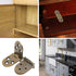 4PCS Bronze Butler Tray Hinge, Heavy Duty Folding Flip Top Hinge 180 Degree Round Edge Hinge for Folding Tables Sewing Machine Table Furniture Acc...