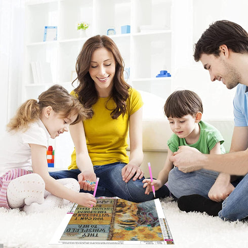 Inspirational Diamond Painting Kits for Adults - 5D Diamond Art Kits for Adults Kids Beginner, DIY Full Drill Diamond Dots Paintings with Diamonds...