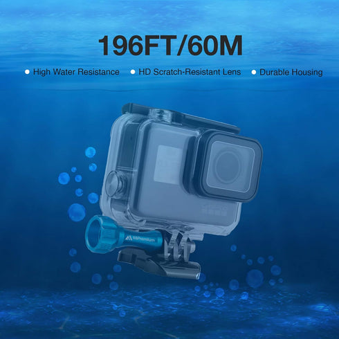 MiPremium Waterproof Housing Case for GoPro Hero 7 6 & 5 Black. Underwater Protective Diving Shell Cage Mount Accessories Aluminium Screw & Quick ...