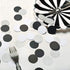 Glitter Confetti Circle Dots for Table Wedding Birthday Party Decoration, 1.2 inch in Diameter (silver glitter,black,white,200pc)...