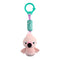 Bright Starts Flamingo Chime Along Friends Plush Take-Along Stroller or Carrier Toy, Ages 0 Month+...