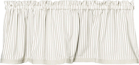 Heritage Lace Ticking 55"x15" Tan/White Valance...