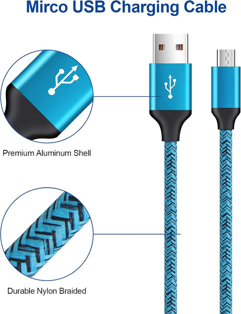 Android Phone Wall Charger Cube Block with Micro USB Cable Compatible for Moto E, G, G5 Plus/E5 Play E6 E4, Samsung Galaxy Note 5/4 S7 S6 J8 J7 J7...
