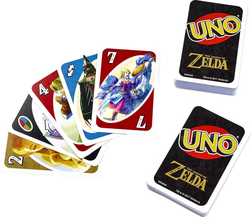 Mattel Games UNO The Legend of Zelda Card Game for Family Night with Graphics from The Legend of Zelda & Special Rule...